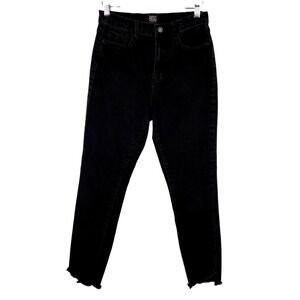 BDG Twig High Rise‎ Cropped Black Jeans Raw Hem 5 Pockets Womens 28